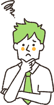 悩む人イラスト